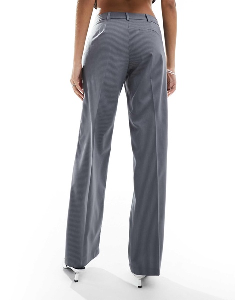 Bershka wide leg tailored pants in gray - part of a set