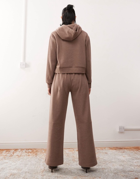 Reclaimed Vintage supersoft cozy wide leg sweatpants in brown - part of a set