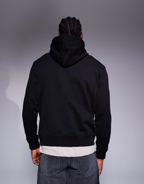 Armani Exchange lunar capsule snake hoodie in black