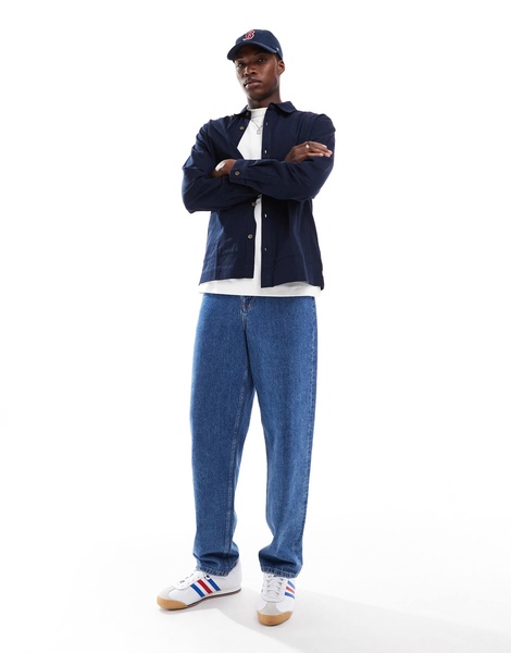 Another Influence cargo overshirt in navy