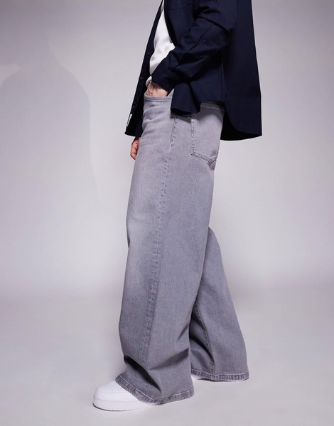 ASOS DESIGN super baggy jeans in gray