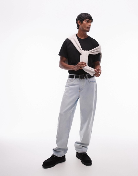 ARKET jersey t-shirt in black