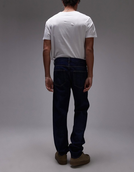 ARKET Park regular straight fit jeans in deep blue wash