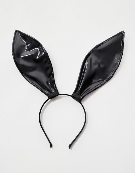 Ann Summers Halloween vinyl bunny ears headband in black