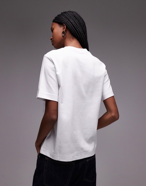 ARKET heavyweight jersey boxy T-shirt in white