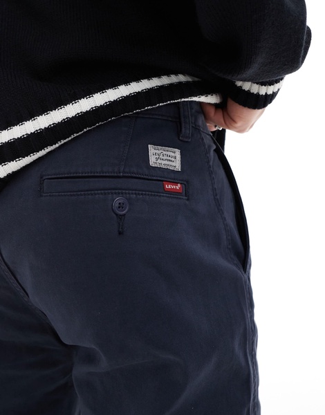 Levi's XX Chino straight garment dye twill pants in navy