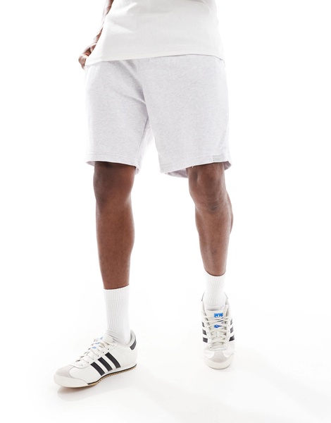 Bershka jersey short in gray heather