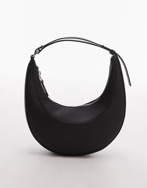 Mango rounded shoulder bag in black