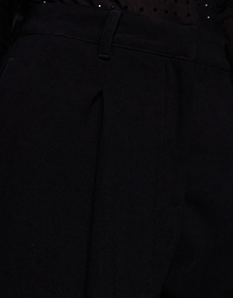 River Island wide leg tailored pants in black