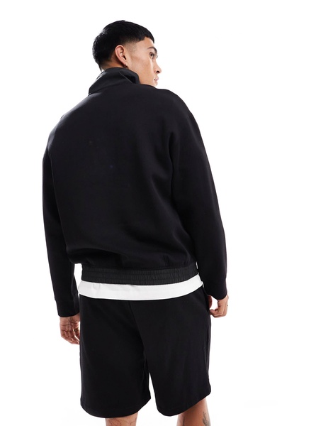 Armani Exchange half zip sweatshirt in black with zip pocket detailing - part of a set
