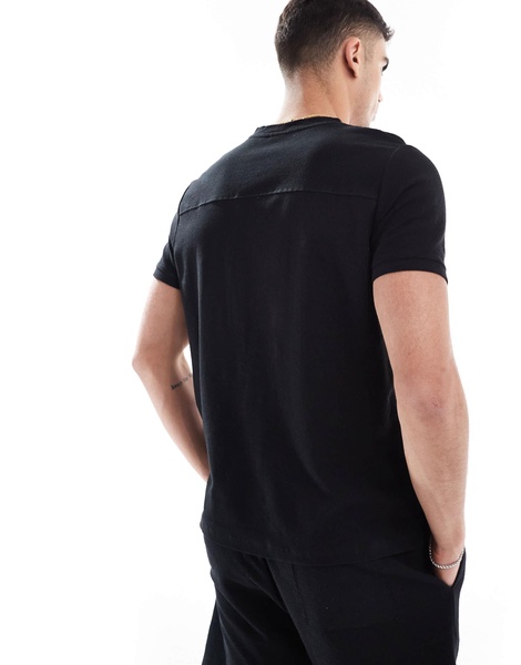 Bershka textured T-shirt in black - part of a set