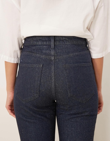 ASOS DESIGN 90s straight jeans with glitter in blue