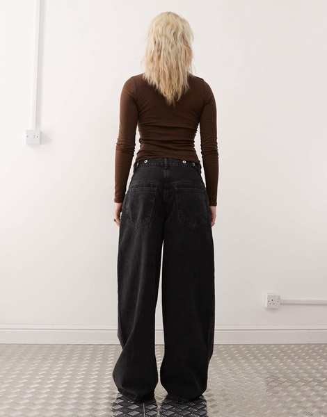 COLLUSION X007 XL baggy jeans in washed black