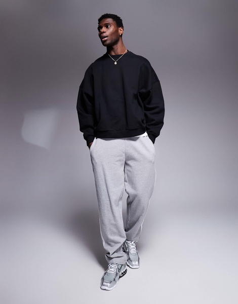 ASOS DESIGN heavyweight extreme oversized sweatshirt 400gsm in black