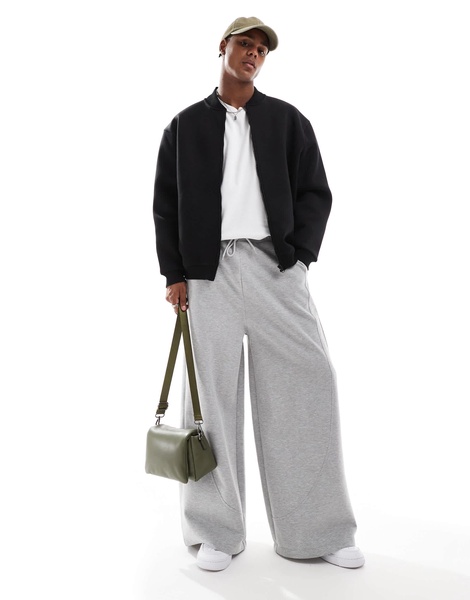 ASOS DESIGN oversized scuba bomber jacket in black