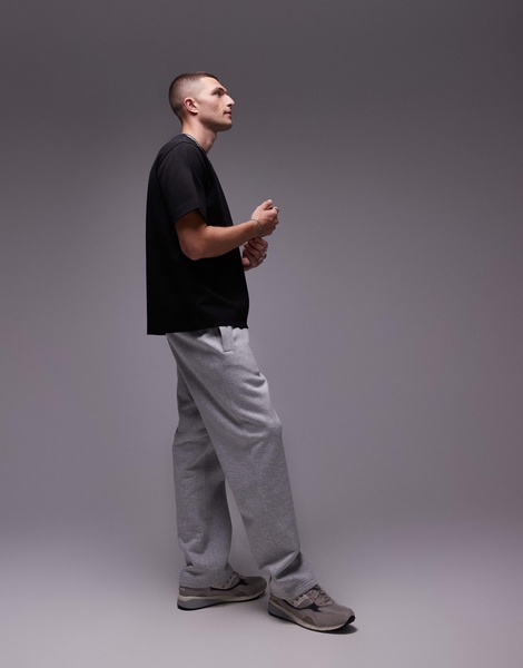 ARKET heavyweight interlock jersey oversized T-shirt in black