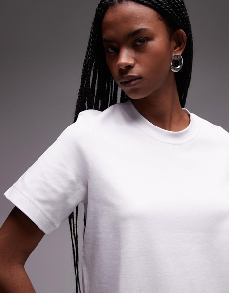 ARKET heavyweight jersey boxy T-shirt in white