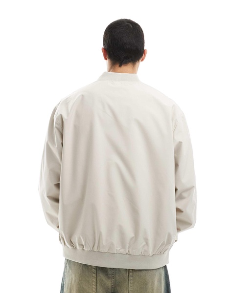 Jack & Jones oversized bomber jacket in cream