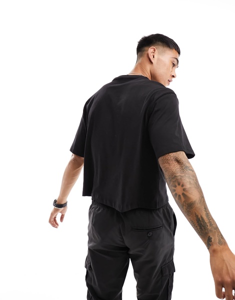 Bershka boxy fit t-shirt in black
