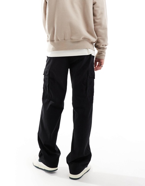 ADPT loose fit cargo pants in black