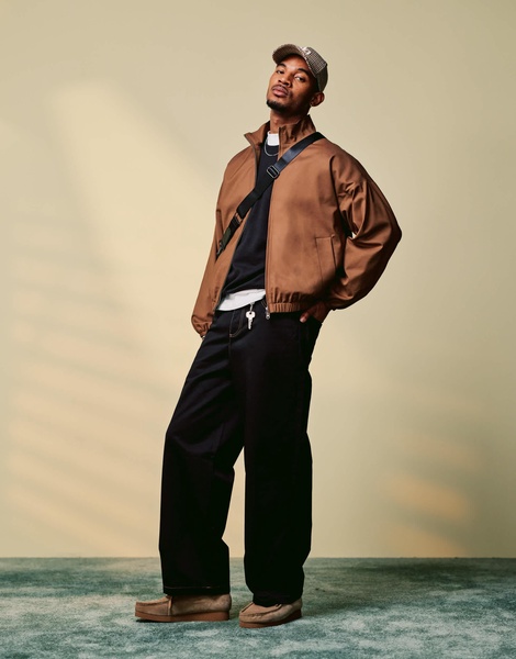 ASOS DESIGN smart harrington jacket in brown