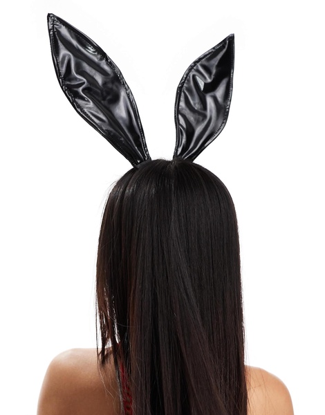 Ann Summers Halloween vinyl bunny ears headband in black
