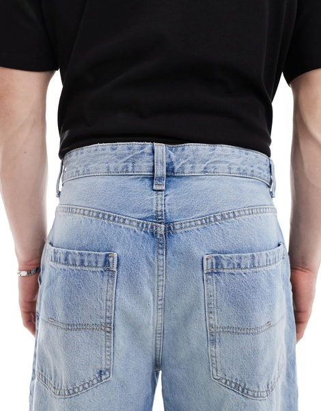 Bershka skater jeans in light blue