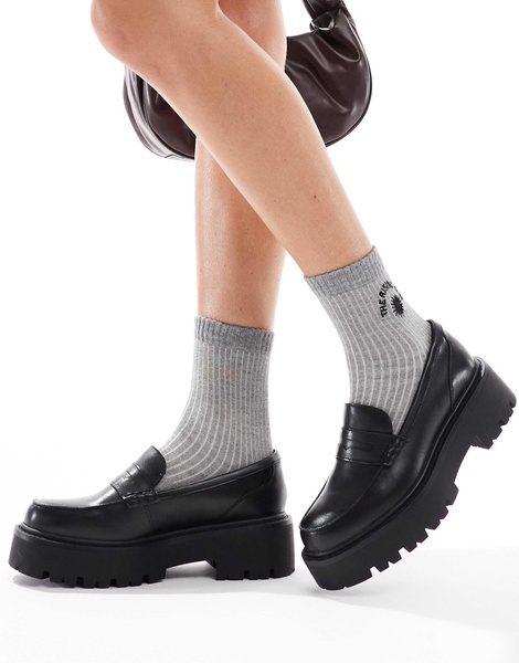 ALDO Cadaycia chunky loafers in black leather