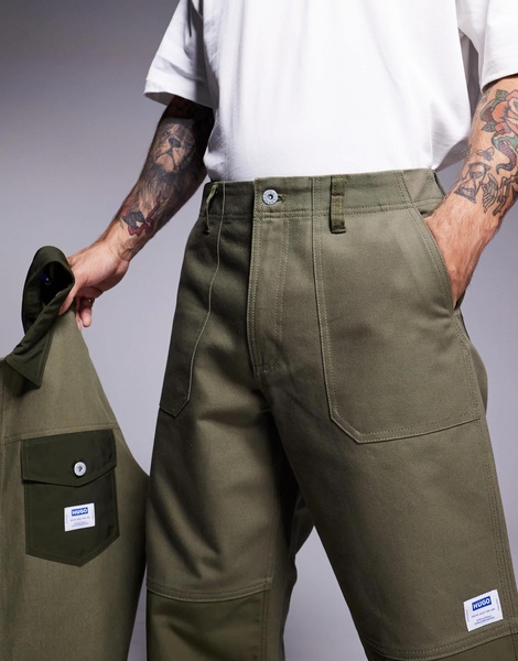 HUGO Blue Gorka pants in green - part of a set