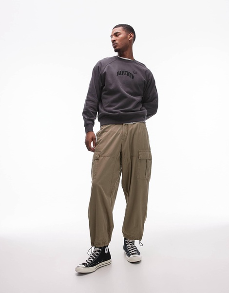 Aape By A Bathing Ape logo sweatshirt in washed gray