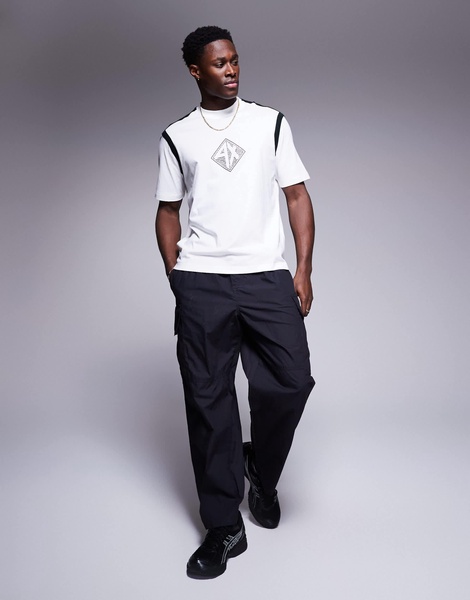 Armani Exchange t-shirt with central logo in white