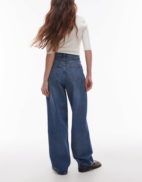ARKET Amber barrel leg jeans in aged washed blue