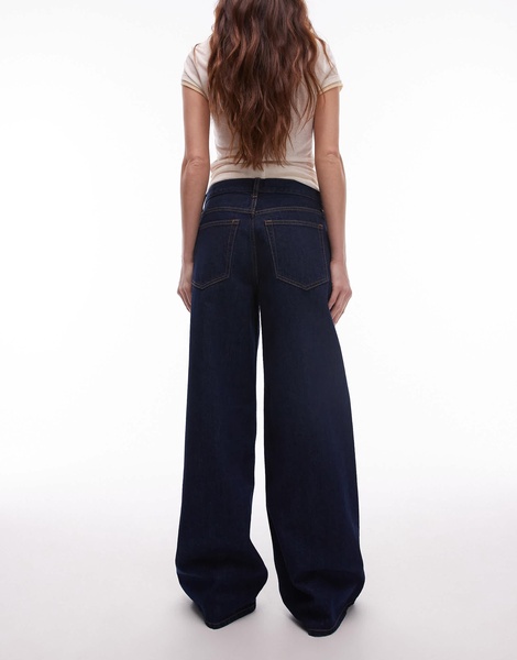 ARKET Cloud low rise baggy wide leg jeans in blue rinse wash