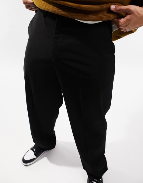 ASOS DESIGN smart wide leg pants in black