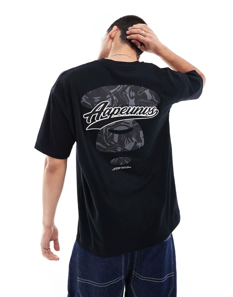 Aape By A Bathing Ape back print logo T-shirt in black