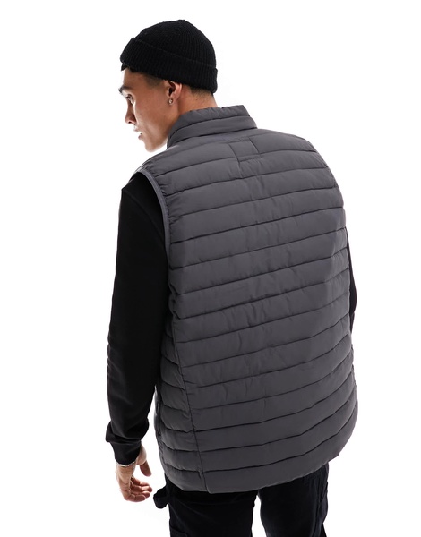 Jack & Jones Essentials vest in matte dark gray