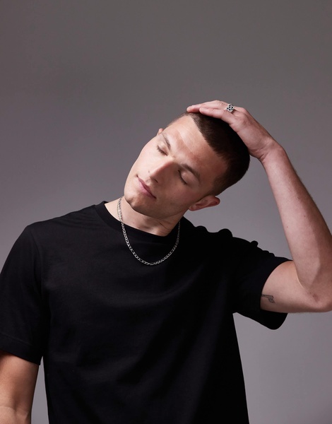 ARKET heavy weight jersey t-shirt in black