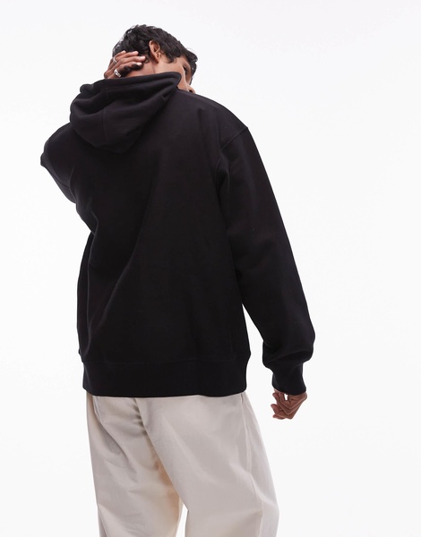 ARKET oversized heavyweight hoodie in black