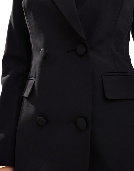 Miss Selfridge fitted waist blazer dress in black