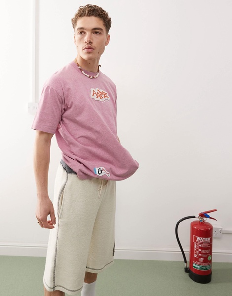 Aape By A Bathing Ape skater print t-shirt in pink