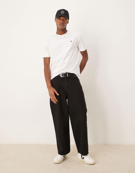 Calvin Klein Jeans logo back print t-shirt in white