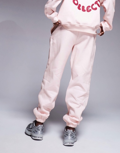 Weekend Collective bubble graphic cuffed sweatpants in pink - part of a set
