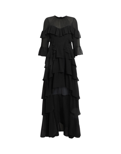 AllSaints Nat ruffle dress in black