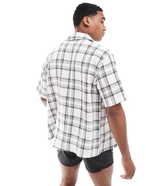 Bershka plaid shirt in gray