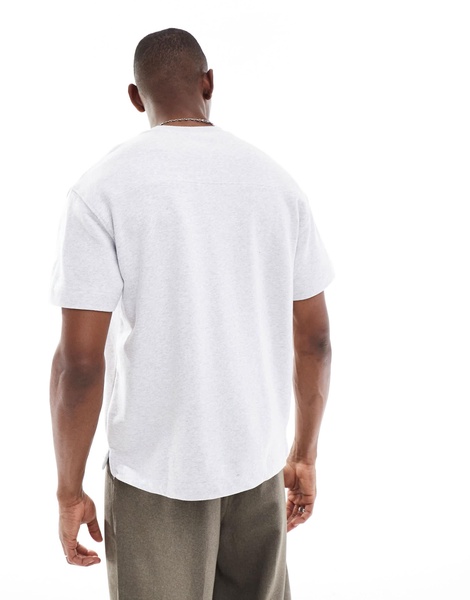 Bershka heavy weight oversized t-shirt in gray