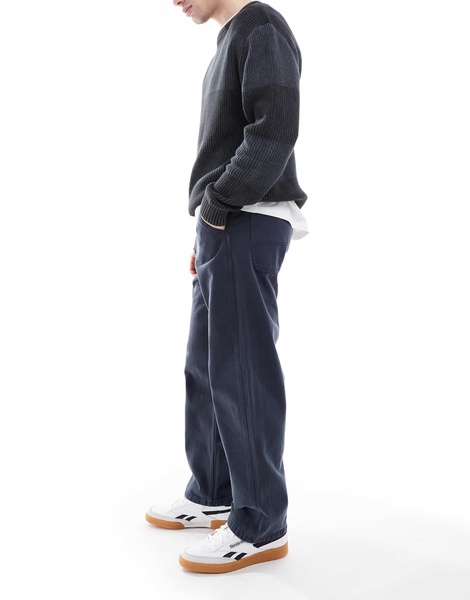 Jack & Jones Eddie loose workwear jeans in navy