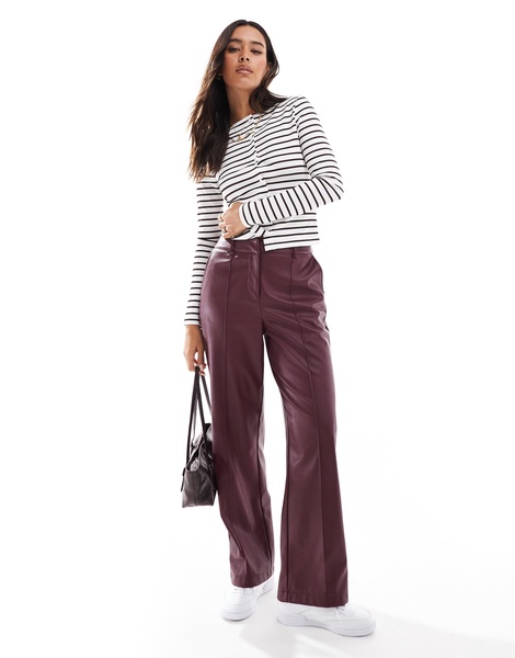 ASOS DESIGN striped cardigan in brown and white