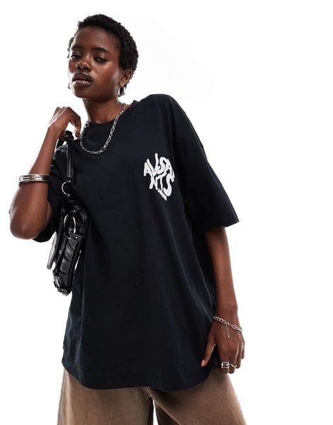 AllSaints Orlando back print t-shirt in black
