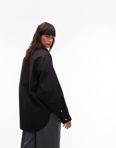 ARKET oversized structured shirt with batwing sleeves in black