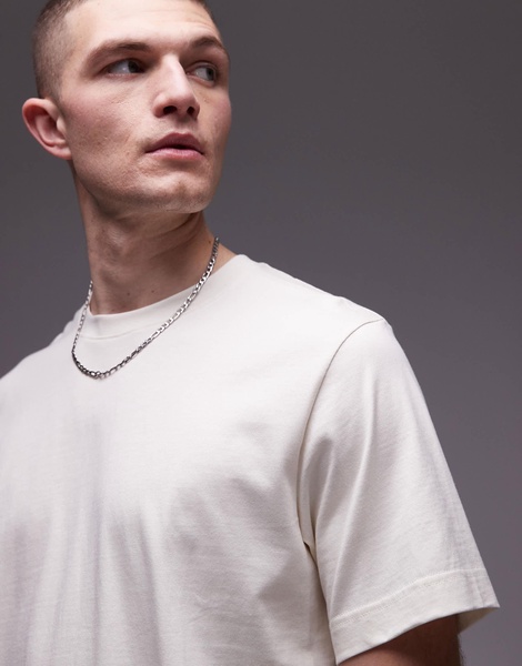 ARKET heavy weight jersey t-shirt in off white